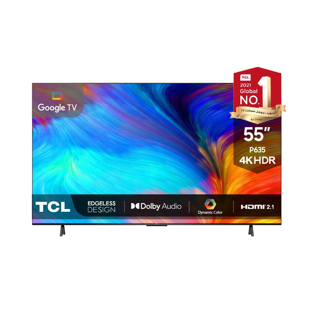 TCL P635 4K UHD Google TV With Dolby Audio, 55 Inch