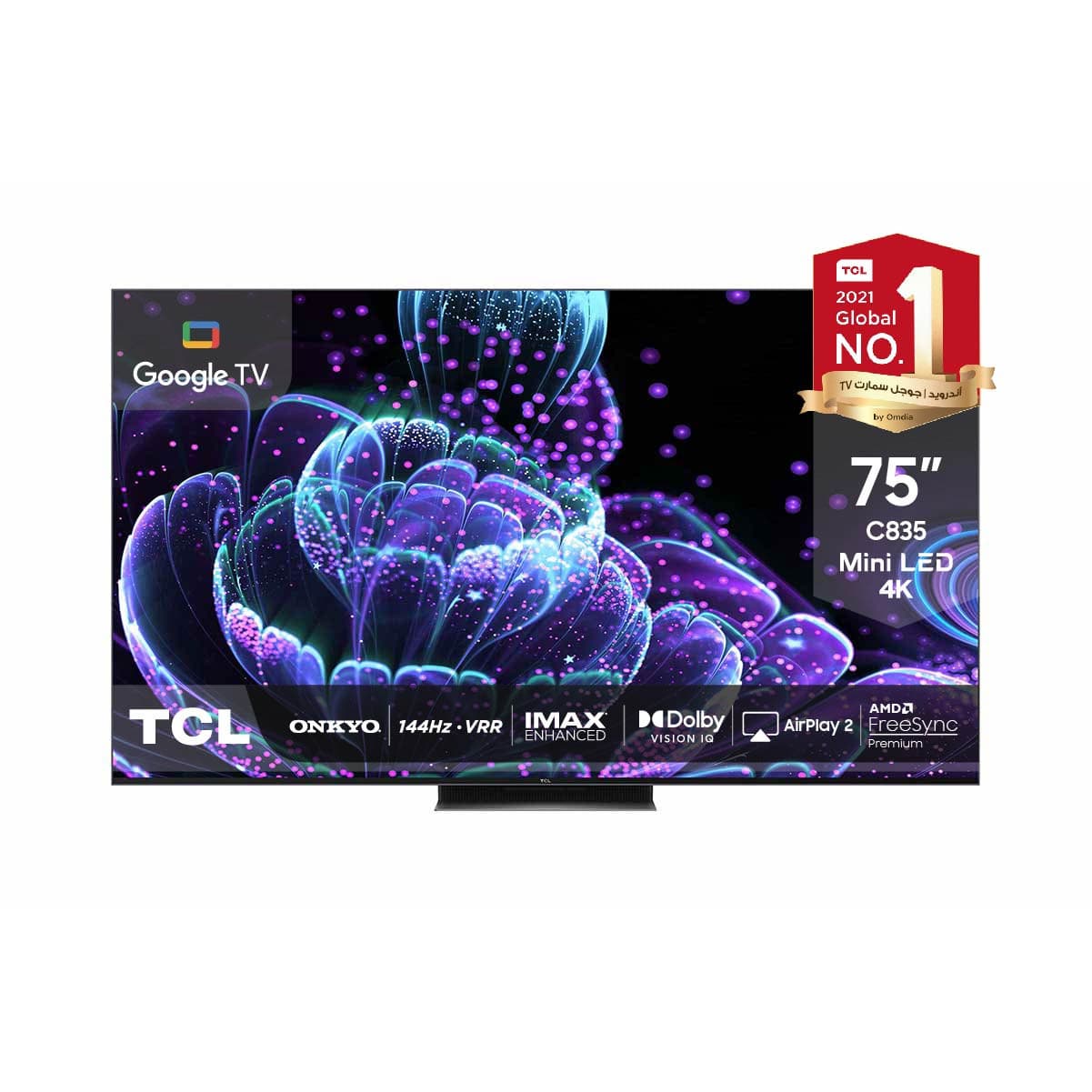 TCL C835 Mini LED 4K 75" 144Hz FreeSync Dolby Vision IQ HDR10+