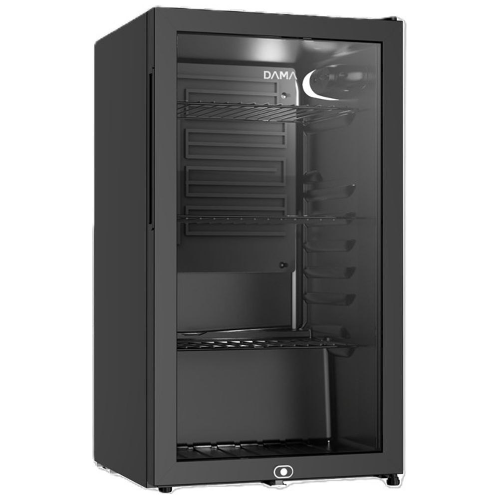 ثلاجه عارضه داما 5 قدم DS 126 B باب زجاج اسود
