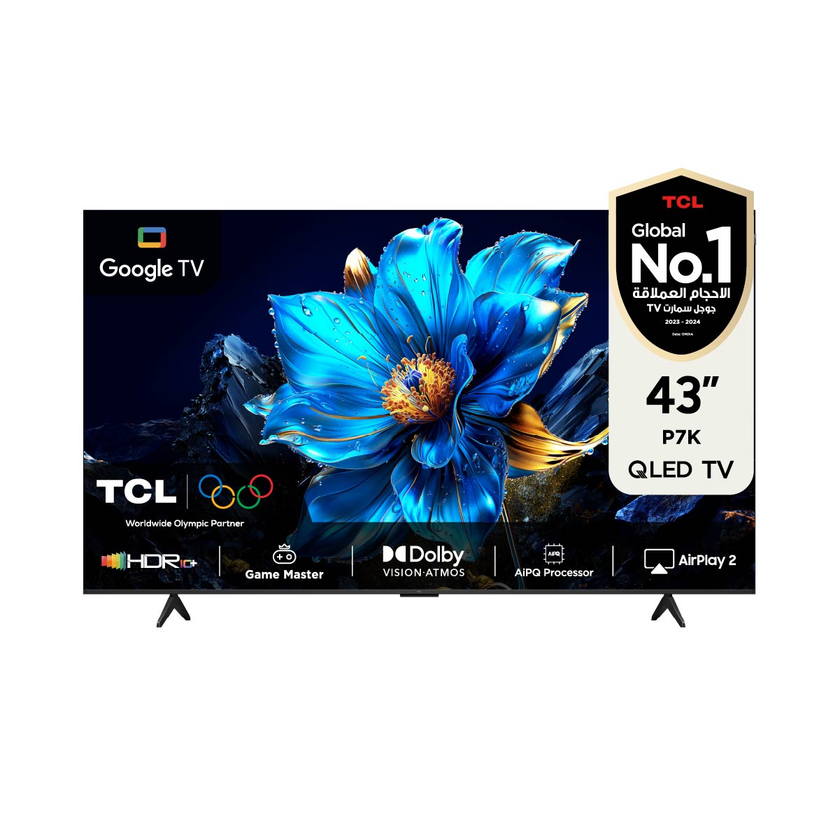 TCL P7K 43" QLED 4K TV 60Hz HDR 10+ Dolby Vision Atmos