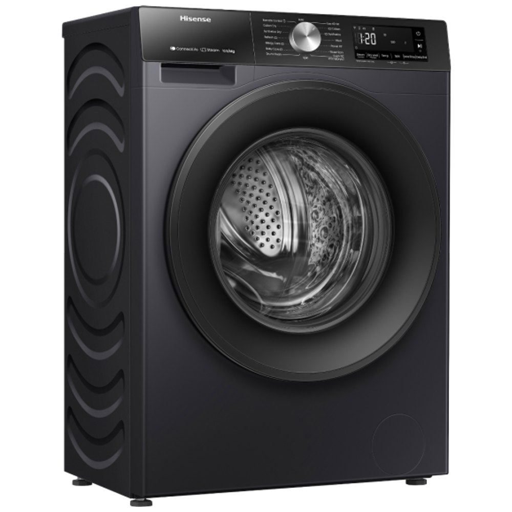 غسالة هايسنس جانبيه 10.5 كغم WD 3S1043 BT سلفر بخار
