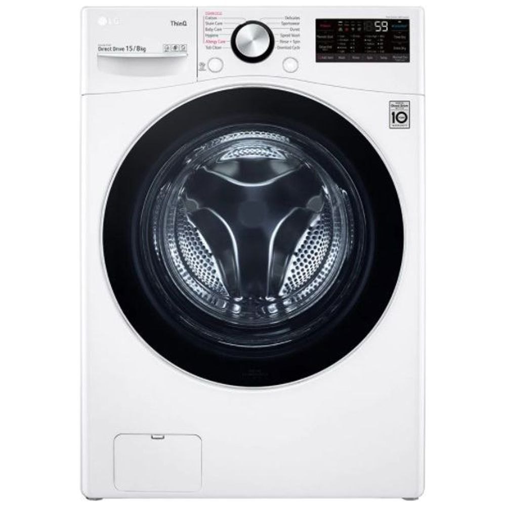 غسالة الجي 15 كغم WDL91H02PN ابيض تجفيف جانبيه