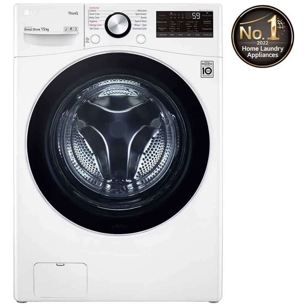 غسالة الجي 15 كغم WL 91 H02PN تنشيف اعتيادي ابيض