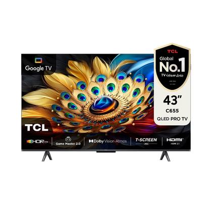 تلفزيون تي سي ال 43C655 سمارت 4K ستلايت كيوليد