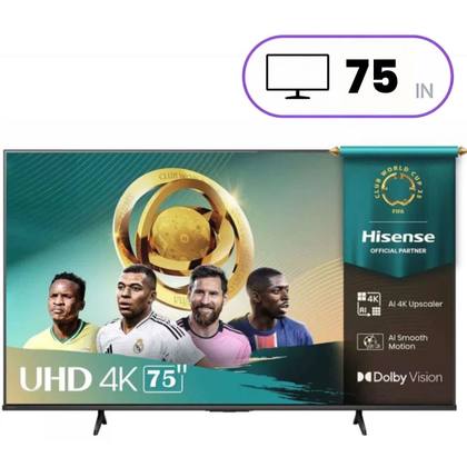 تلفزيون هايسنز 75 بوصه 75A61 سمارت 4K