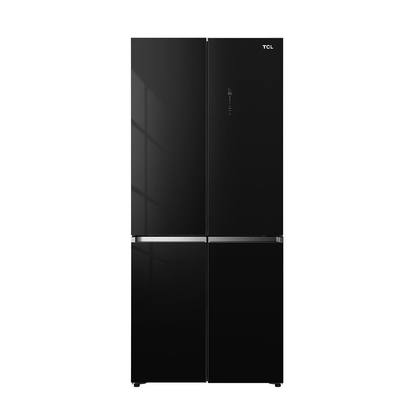 ثلاجه تي سي ال C740 CDBG اربع ابواب اسود زجاج
