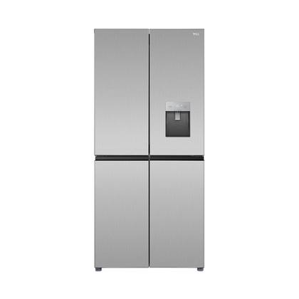 ثلاجه تي سي ال C740 CDSS اربع ابواب ستيل فاتح مع براد ماء