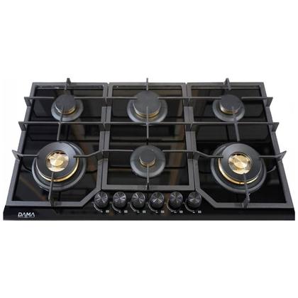 طباخ داما بلت ان 90 سم D 96 B اسود زجاج 6 عيون
