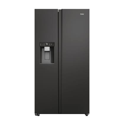 ثلاجه هاير HSW- 59 F18 EIPT UK سايد باي سايد ثلج اسود