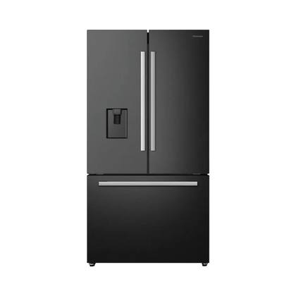 ثلاجة هايسنس موديل فرنسي RF820N4WBU – 575 لتر – 21 قدم – إنفرتر – أسود French Door Refrigerator - 575 L - 21 Ft - Inverter - Black