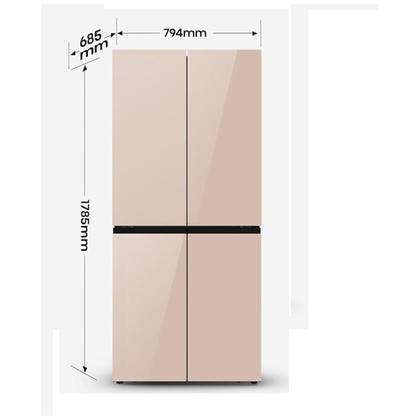 ثلاجه هايسنس RQ 5 G470SBK3 اربع ابواب زجاج بيجي