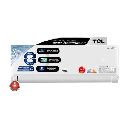 TCL TAC-12CHSA/TPB BreezeIN T3 1 ton ربط ذكي انفيرتر 6 مراحل تحكم وتحويل تلقائي Inverter سبلت