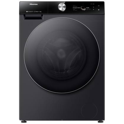 غساله هايسنز 12 كغم WF 7 S 1247 BB تجفيف جانبيه اسود بخار